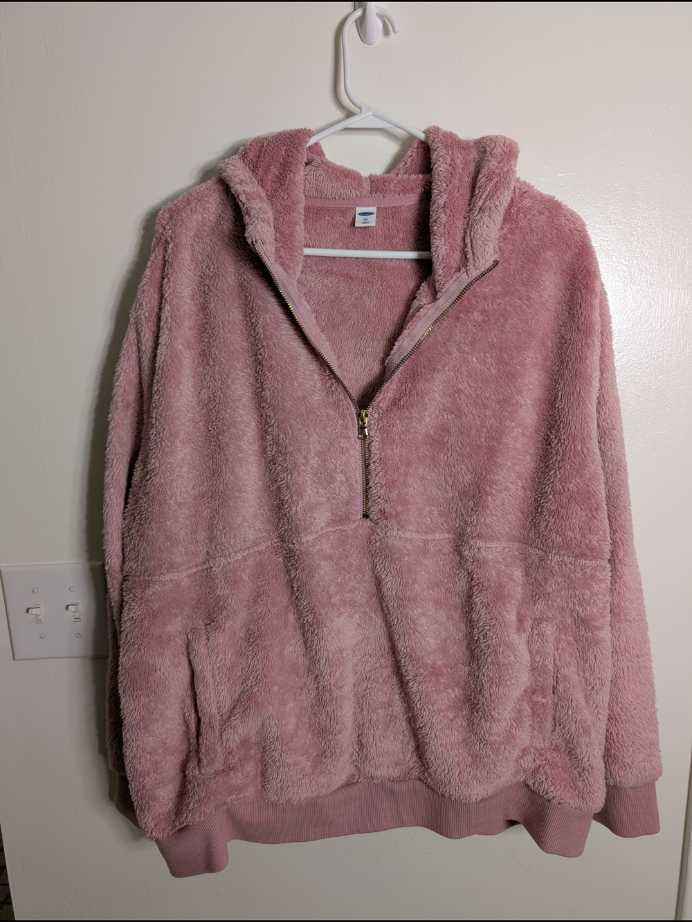 Old Navy Plush Zip-Up Hoodie - Rose Pink